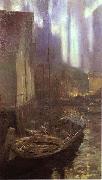 Konstantin Alekseevich Korovin Hammerfest. Aurora Borealis oil painting